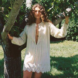 NWT CHRISTY DAWN The Adelaide Dress in Aqua Stripe XS